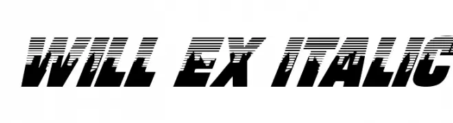 Will Ex Italic  Скачать бесплатные шрифты