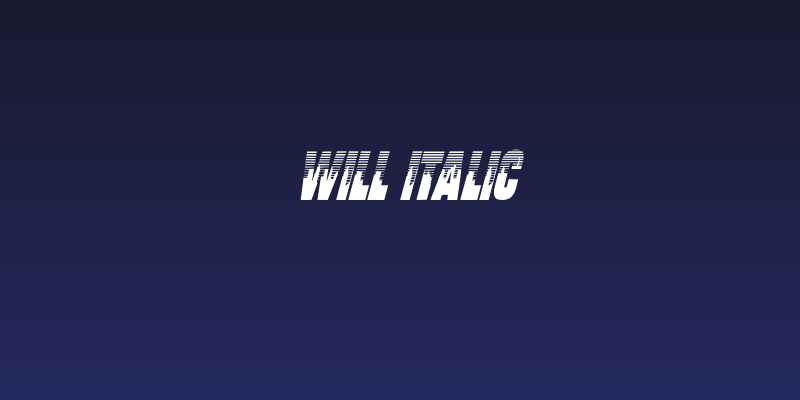 Will Italic Social Header