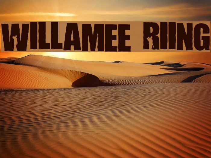 Willamette Rising Font examples