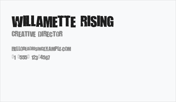 Willamette Rising Business Card