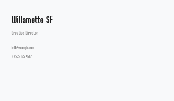 Willamette SF Business Card