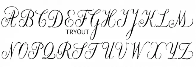 Willegha Tryout फ़ॉन्ट अपरकेस