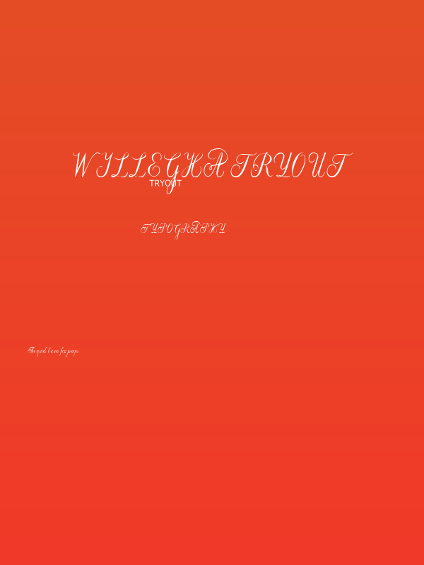 Willegha Tryout Poster