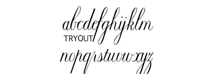 Willegha Tryout Font LOWERCASE
