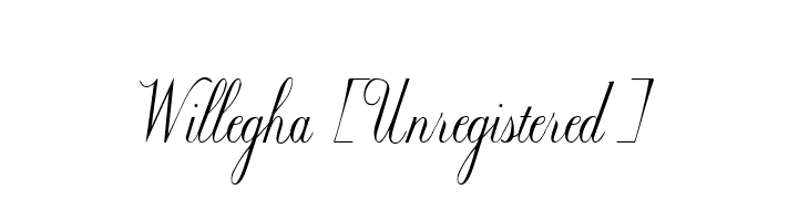 Willegha [Unregistered]  フリーフォントのダウンロード