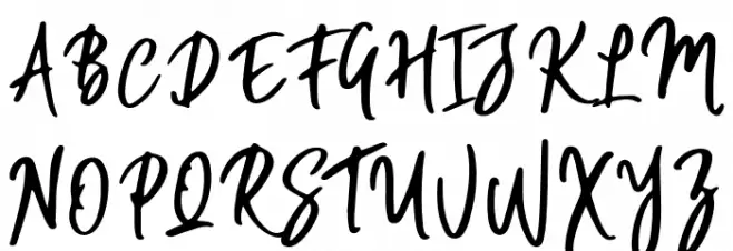WillfordBrush Schriftart Groß