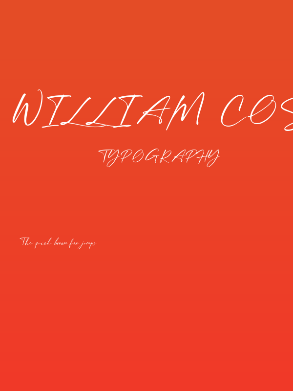 William Costinavel Poster