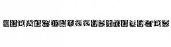 William Morris Initials  Frei Schriftart Herunterladen