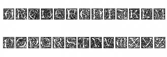 William Morris Initials 字体 大写