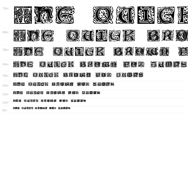 William Morris Initials Waterfall