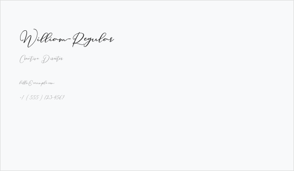 William-Regular Business Card