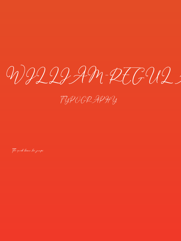 William-Regular Poster