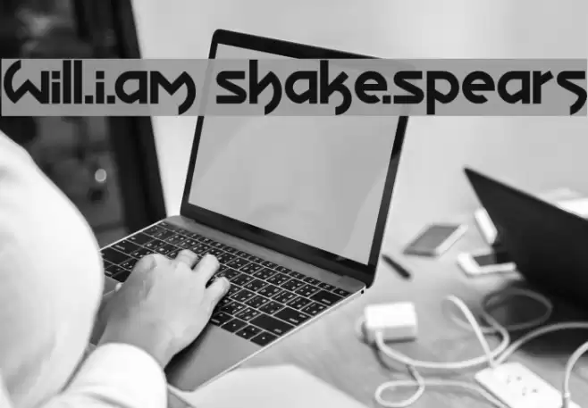 Will.i.am Shake.Spears Font examples