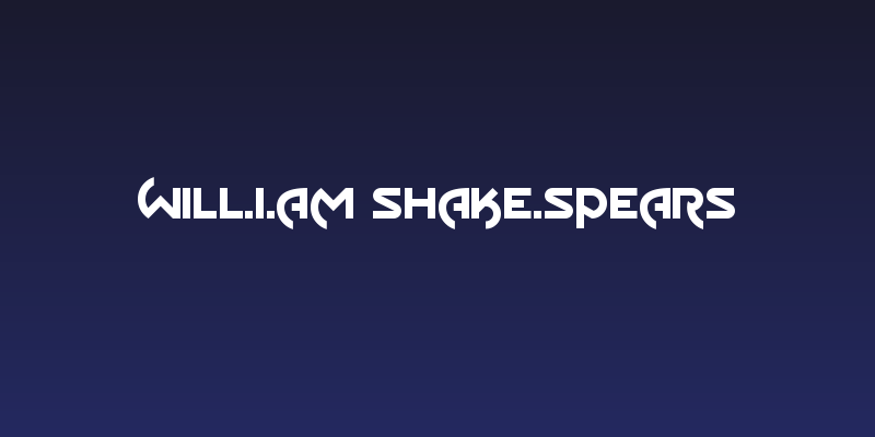 Will.i.am Shake.Spears Social Header