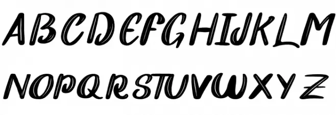 William Slash Schriftart Groß
