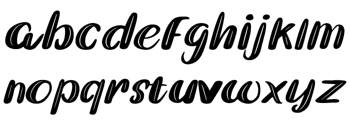 William Slash Font LOWERCASE