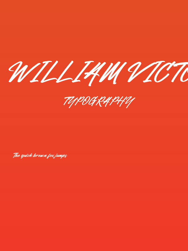 William Victory Italic Poster