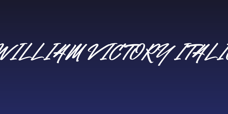 William Victory Italic Social Header