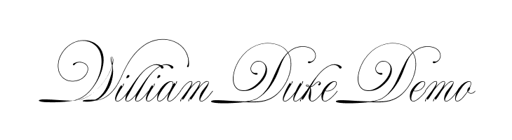 WilliamDukeDemo  Free Fonts Download