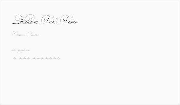 WilliamDukeDemo Business Card