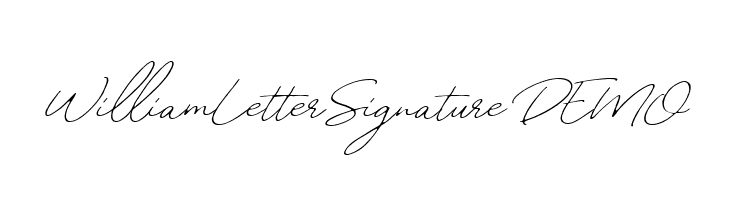 WilliamLetterSignatureDEMO  フリーフォントのダウンロード