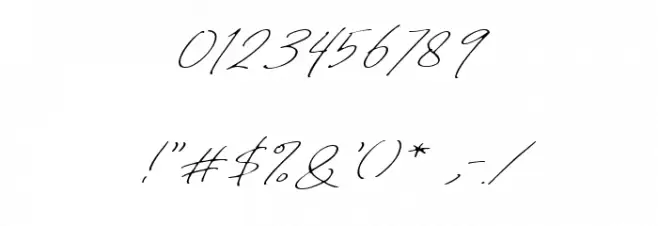 WilliamLetterSignatureDEMO Font OTHER CHARS