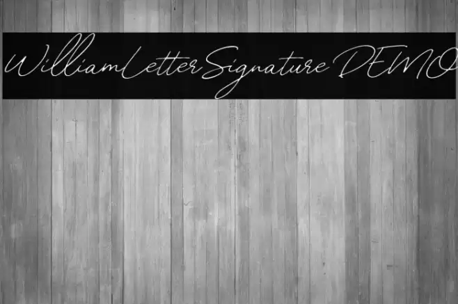 WilliamLetterSignatureDEMO Font examples