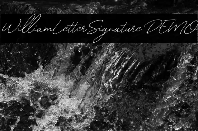 WilliamLetterSignatureDEMO Font examples