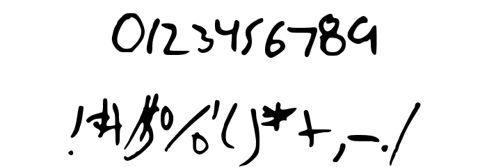 WilliamsHand Font OTHER CHARS