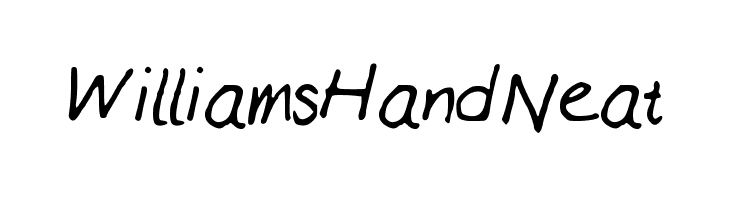 WilliamsHandNeat Font