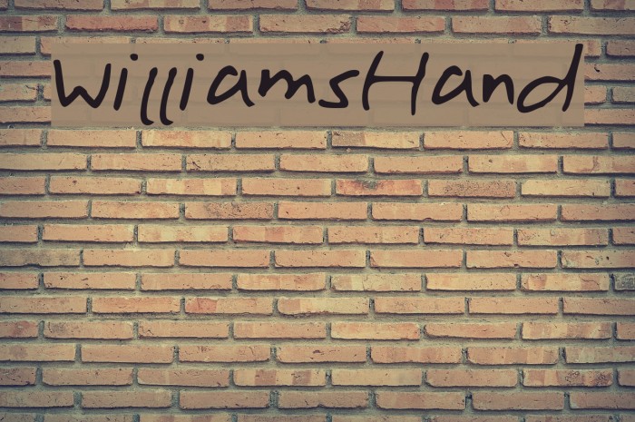 WilliamsHand Font examples