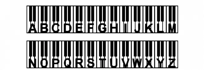 WilliesPianoTuned Schriftart Kleinbuchstaben