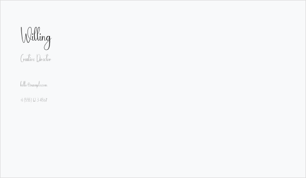 Willing Business Card