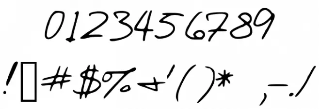 Willis Font OTHER CHARS