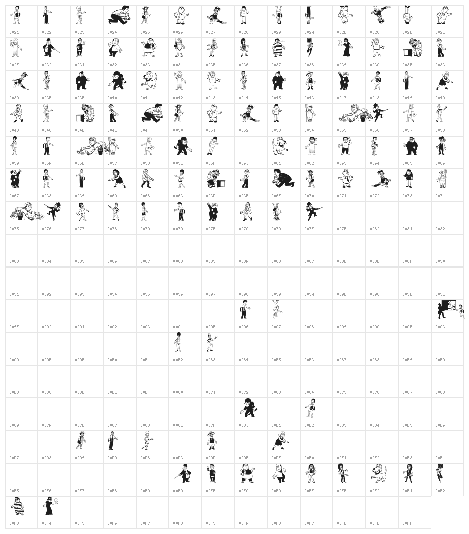 WillkommenLeute Character Map