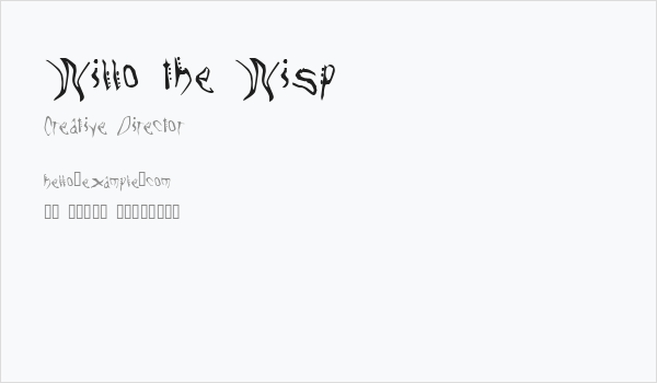 Willo the Wisp Business Card