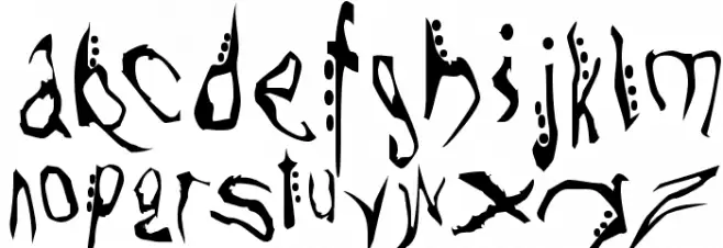 Willo the Wisp Font Litere mici