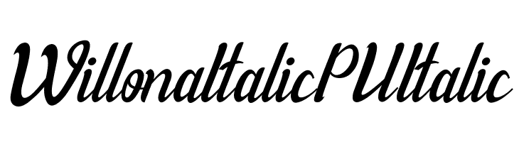 Willona Italic - PU Italic Font
