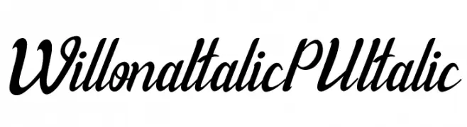 Willona Italic - PU Italic  नि: शुल्क फ़ॉन्ट्स डाउनलोड