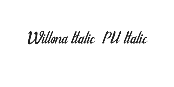 Willona Italic - PU Italic Logo