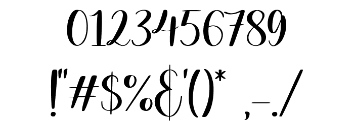 Willow Eden - Demo Version Font OTHER CHARS