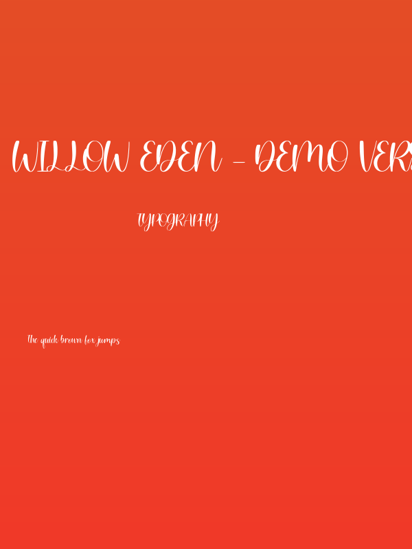 Willow Eden - Demo Version Poster