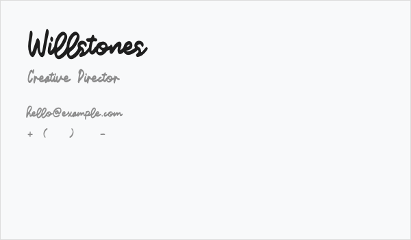 Willstones Business Card