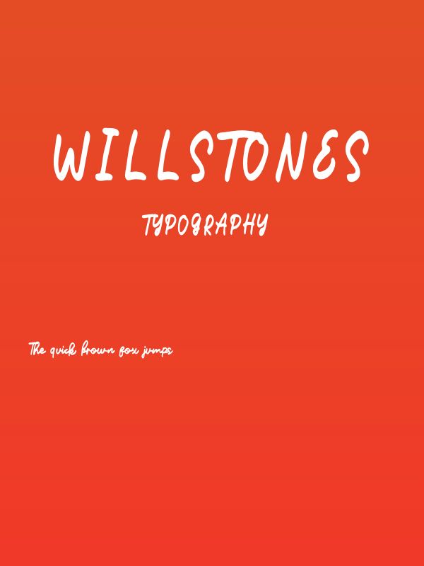 Willstones Poster