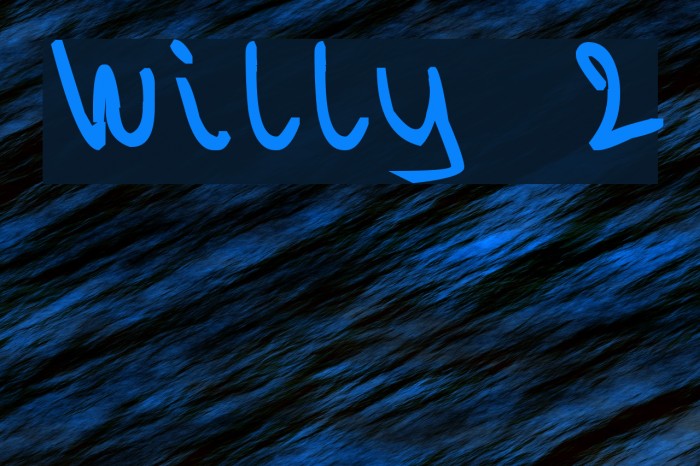 Willy 2 Шрифта examples