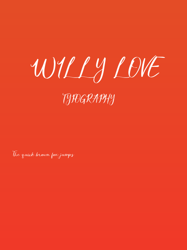 Willy Love Poster