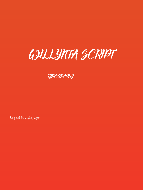 Willynta-Script Poster