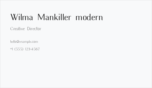 Wilma Mankiller modern Business Card