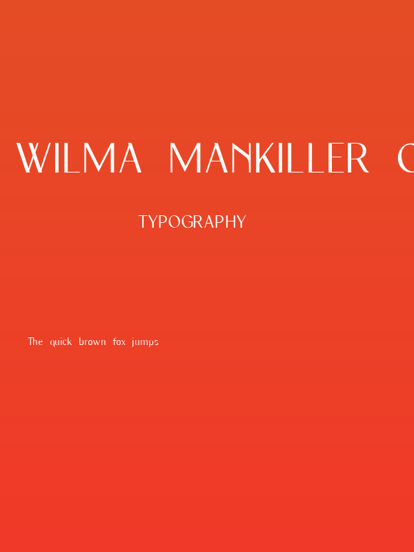 Wilma Mankiller old Light SemiCondensed Poster