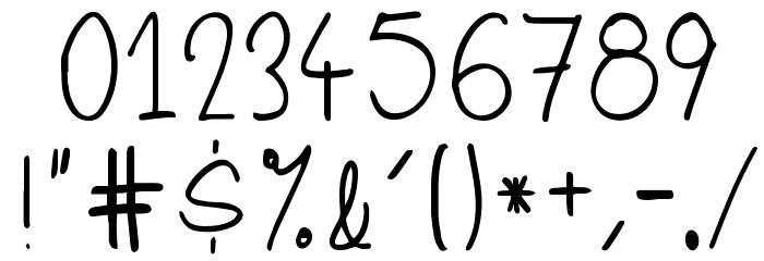 Wilson Hand Font OTHER CHARS